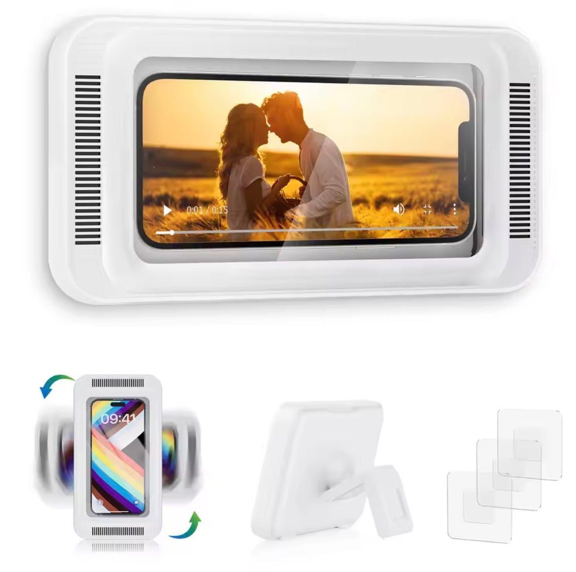 AquaVibe™-Support mural douche pour téléphone
