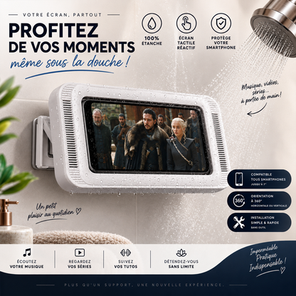 AquaVibe™-Support mural douche pour téléphone